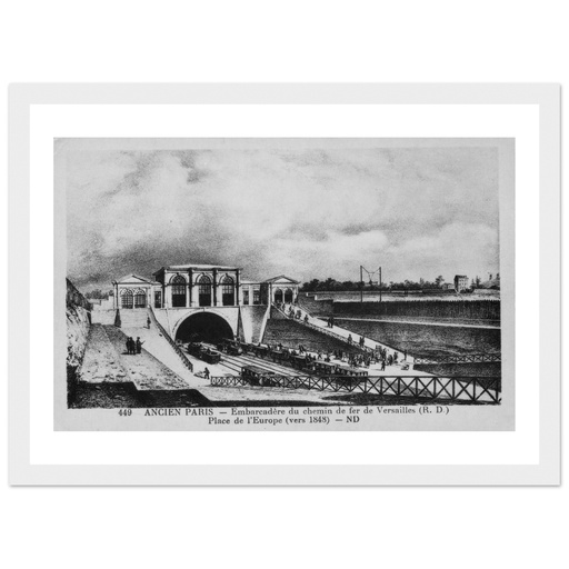 Ancien Paris - Embarcadere du chemin de fer. Versaille , place de la fer