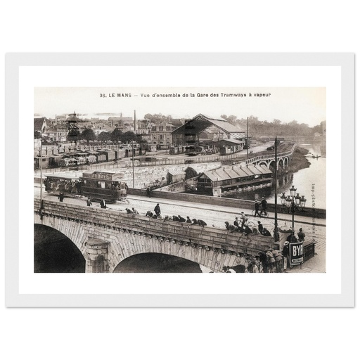 Le Mans - Vue d'ensemble de la gare des Tramways a vapeur