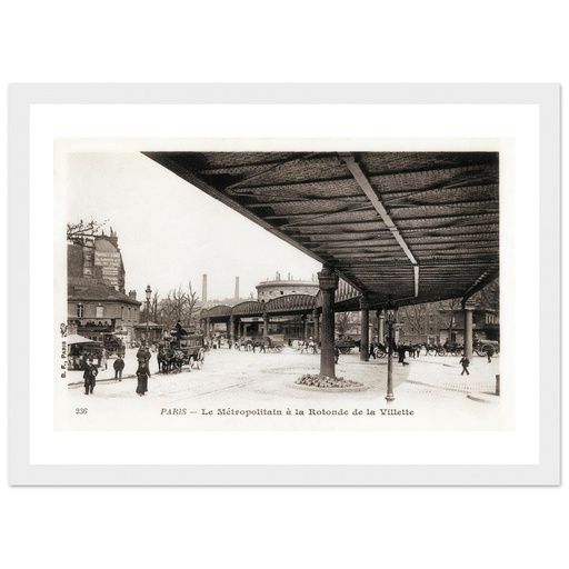 Paris -Le Metroplolitain a la Rotonde de la Villette