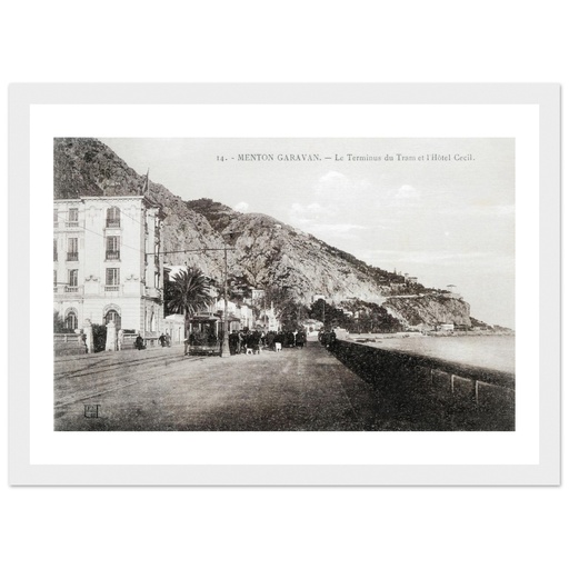 Menton Gavaran - Le Terminus du Tram et l'Hotel Cecil