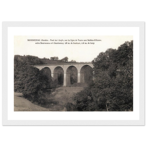 Bournezeau - Pont de L'Angle sur la ligne de Tours aux Sables -D'olonne entre Bournezeau  et chantonnay  (28 m de Hauteur, 116 m de Long )