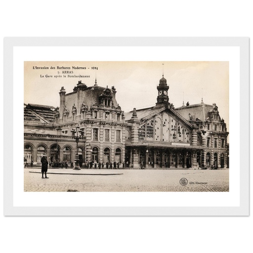 Arras - La gare après le bombardement