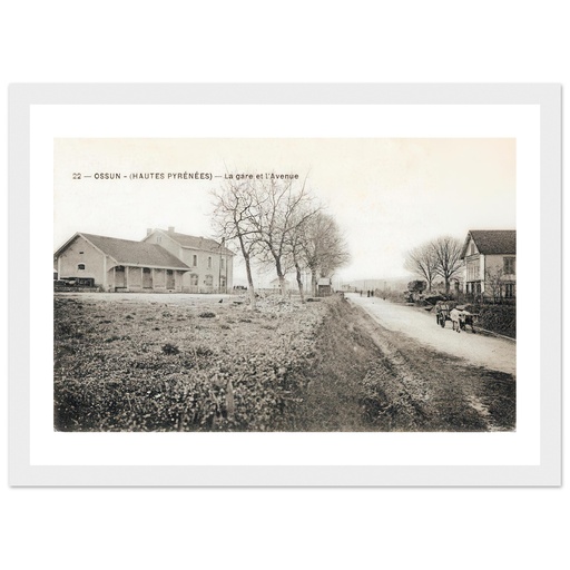 Ossun (Hautes-Pyrenees) -la gare et l'avenue.