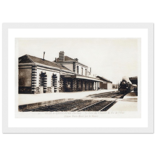 Sille-Guillaume (Sarthe) - La gare des chemins de fer de L'état (Ligne Paris-Brest, par le Mans)