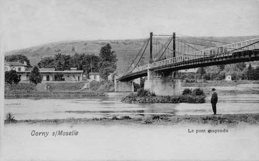 Corny sur Moselle - Le pont suspendu