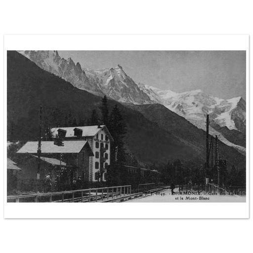 Chamonix - Gare des Tines et le Mont blanc