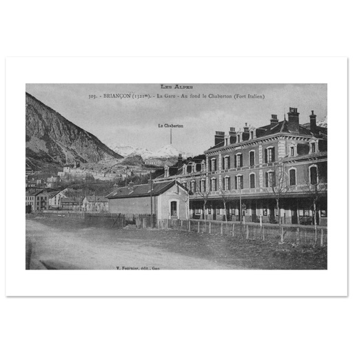 Briançon - La Gare - au fond le Chaberton