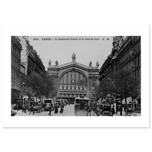 Paris - le Boulevard Denain et la Gare du Nord