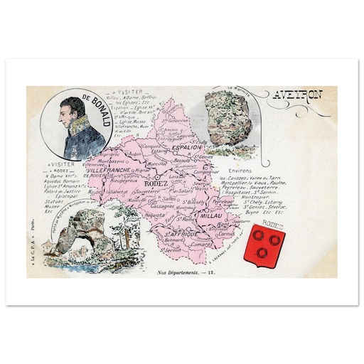 Aveyron, carte du departement