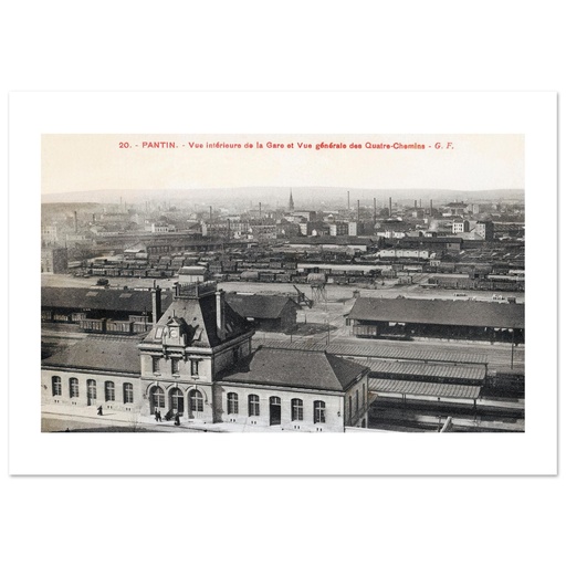 Pantin - Vue interieure de la Gare et vue generale des Quatre-Chemins