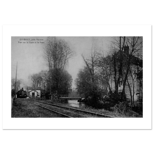 Giverny - Pres de Vernon - Vue sur la Gare et e pont