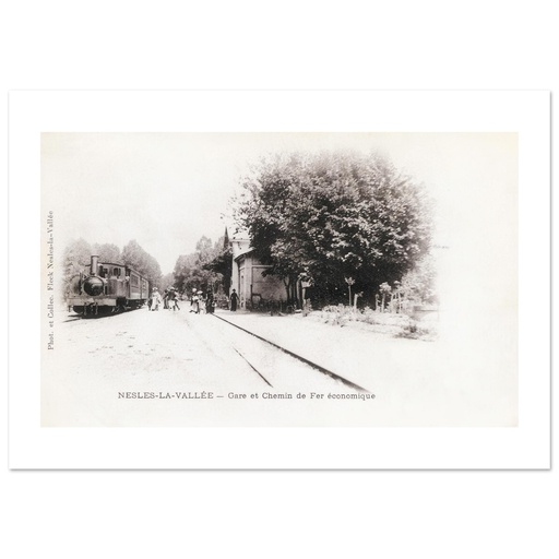 Nesle-la-Vallee - Gare et train de chemin de fer economique