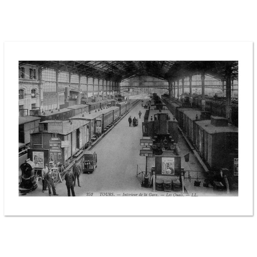 Tours - la gare , interieur , les quais