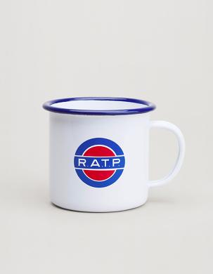 [233202] Mug en émail logo RATP 1960