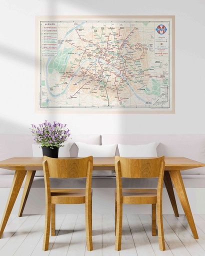 [233226] Affiche plan de métro RATP 1938