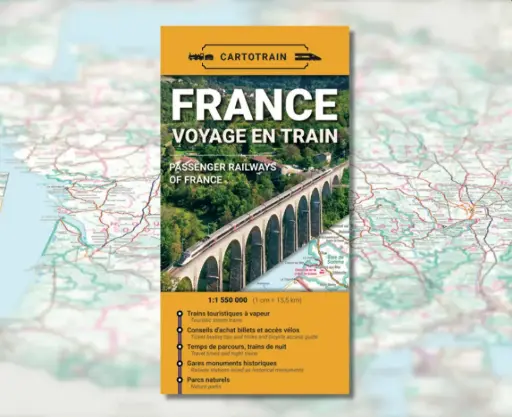 [233243] CARTOTRAIN - CARTE POUR VOYAGER EN TRAIN EN FRANCE